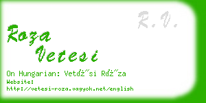 roza vetesi business card